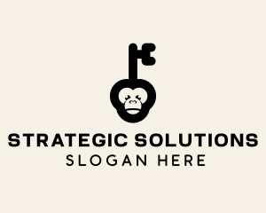 Monkey Security Key logo design