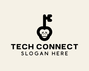 Orangutan - Monkey Security Key logo design