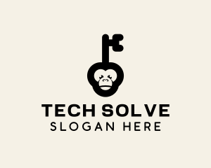 Solution - Monkey Security Key logo design