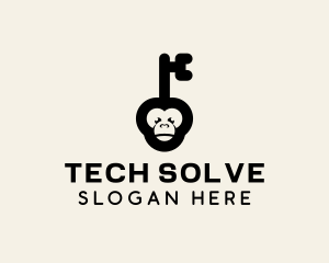 Monkey Security Key logo design