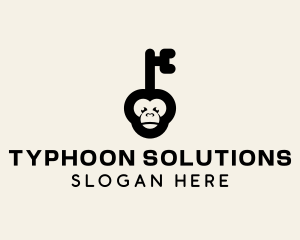 Monkey Security Key logo design