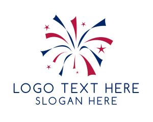 Theme Park - Festival Fireworks Display logo design