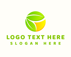 Lemon Fruit Leaves Logo