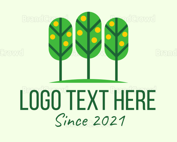 Fruit Garden Tree Logo