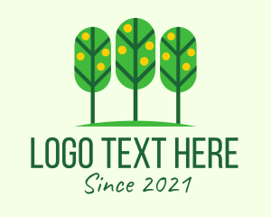 Herb Garden - Fruit Garden Tree logo design