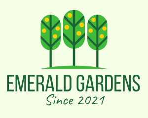 Fruit Garden Tree  logo design