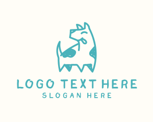 Drawing - Scribble Pet Dog logo design