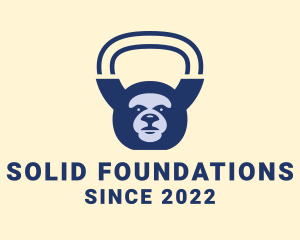 Powerlifter - Grizzly Bear Kettlebell Fitness logo design