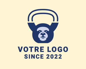 Bear - Grizzly Bear Kettlebell Fitness logo design