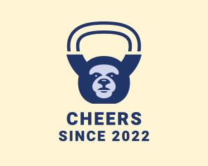 Dumbbell - Grizzly Bear Kettlebell Fitness logo design
