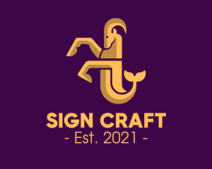 Sign - Capricorn Zodiac Sign logo design