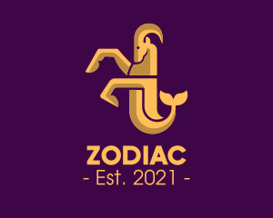 Capricorn Zodiac Sign  logo design