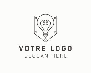 Electric Light Bulb Shield Logo