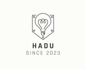 Lamp - Electric Light Bulb Shield logo design