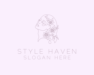 Wellness Floral Beauty Woman Logo