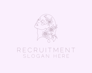 Wellness Floral Beauty Woman Logo