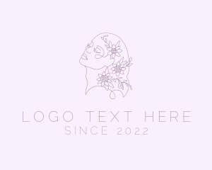 Skin Clinic - Wellness Floral Beauty Woman logo design