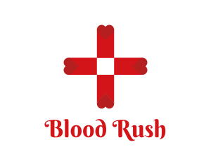 Blood Bank Cross logo design