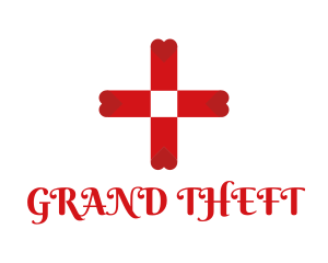 Valentine - Blood Bank Cross logo design