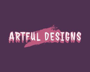 Pink Mural Graffiti logo design