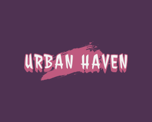 Pink Mural Graffiti logo design