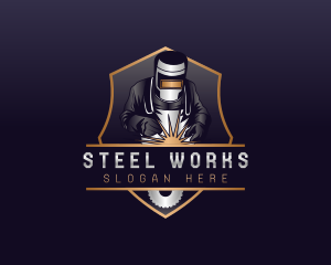 CNC Welding Shield logo design