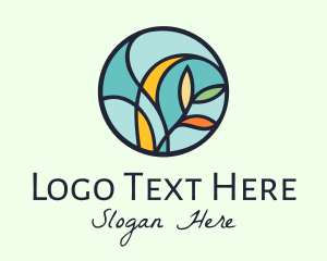 Floral - Nature Stained Glass logo design