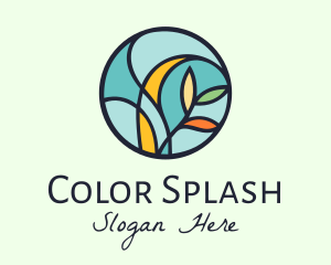 Nature Stained Glass logo design