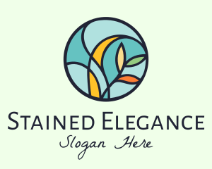 Nature Stained Glass logo design