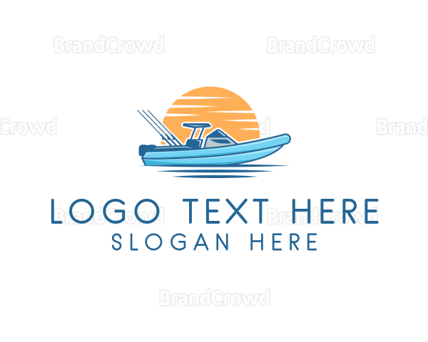 Fishing Speed Boat Logo