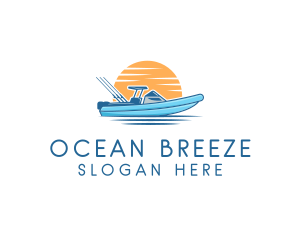 Cruising - Fishing Speed Boat logo design