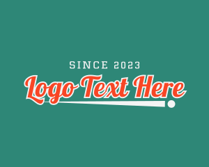 Retro - Retro Varsity Cursive logo design