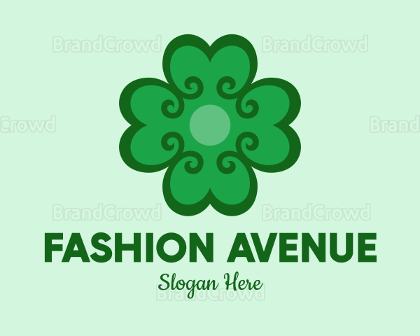 Green Clover Hearts Logo