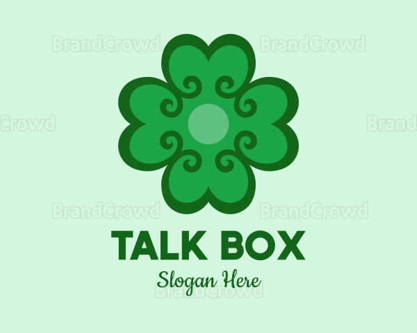 Green Clover Hearts Logo