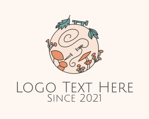 Spring - Mushroom Farm Embroidery logo design