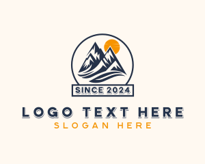 Tourist - Outdoor Hiking Summit logo design