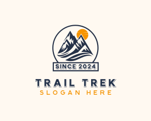 Hiker - Outdoor Hiking Summit logo design