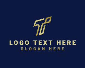 Elegant Banking Consultant Letter T logo design