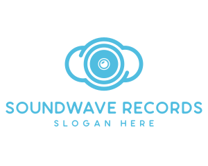 Record - Cloud Vinyl Record logo design