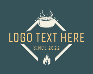 Cafe - Hot Pot Flame logo design