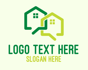 Speech Bubble - House Chat Application logo design