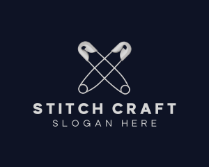 Sewing - Safety Pin Sewing logo design