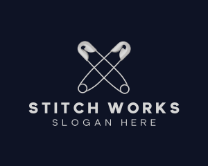 Alteration - Safety Pin Sewing logo design