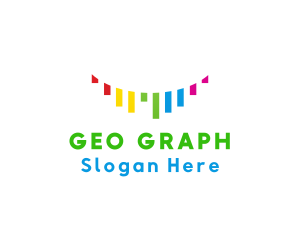 Colorful Business Graph logo design