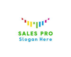 Sales - Colorful Business Graph logo design