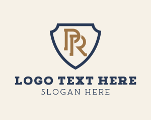 College - University Academic Shield Letter PR logo design