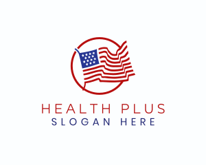 Washington - USA Flag Badge logo design