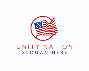 USA Flag Badge logo design