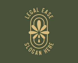 Yellow Cannabis Leaf Logo