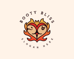 Butt - Sexy Kinky Lingerie Tattoo logo design